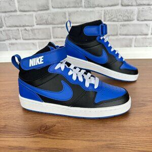 Nike Court Borough Mid 2 Big Kid Shoes 4Y Sneakers Black Blue Sneaker DM8872-001